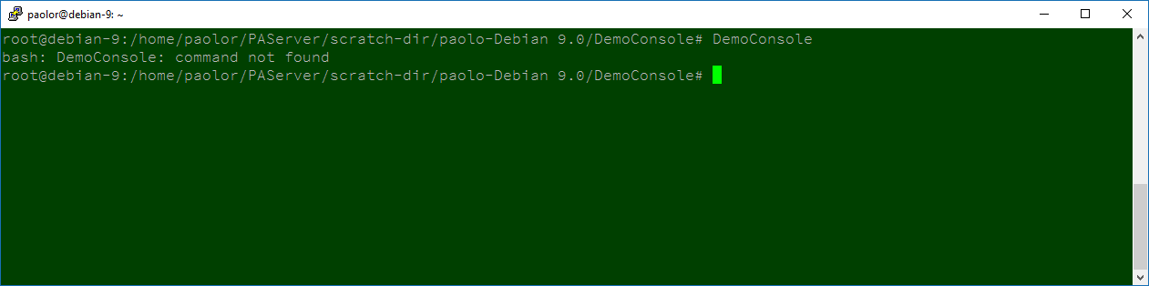 DemoConsole not working